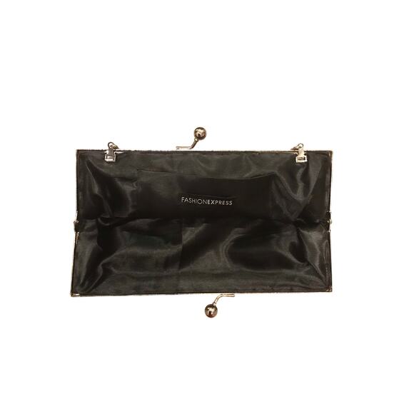 Fashionexpress sequin beaded clutch formal purse like new - Picture 2 of 3